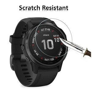 (3 Pcs) Garmin Fenix 6S Sapphire Screen Protector Full Coverage Tempered Glass Guard
