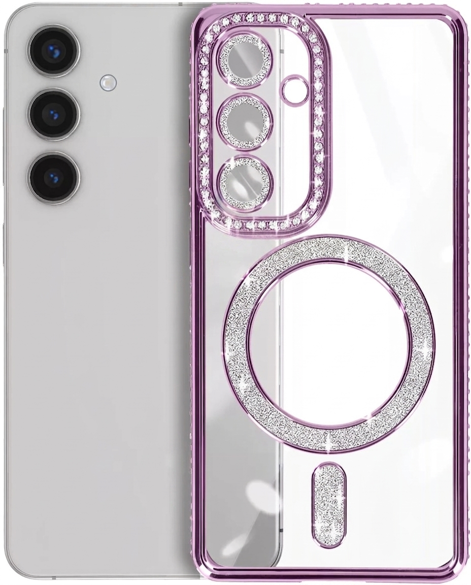 For Samsung Galaxy A37 5G Case, MagSafe Magnetic Diamond Rhinestone Glitter Crystal Bling Shockproof Cover