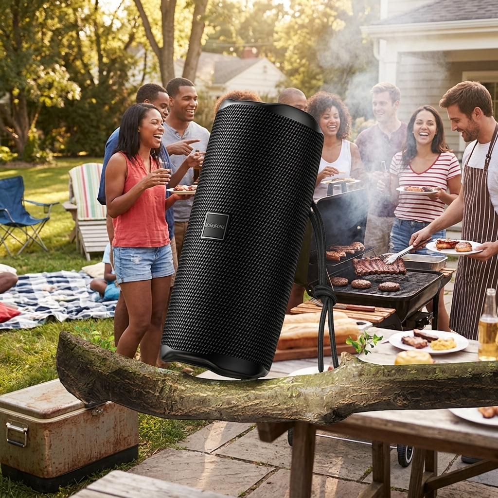 BOROFONE BR100 Bluetooth 6.0 Portable Wireless Speaker 10W Stereo FM Radio USB TF Card TWS Rechargeable 1200mAh