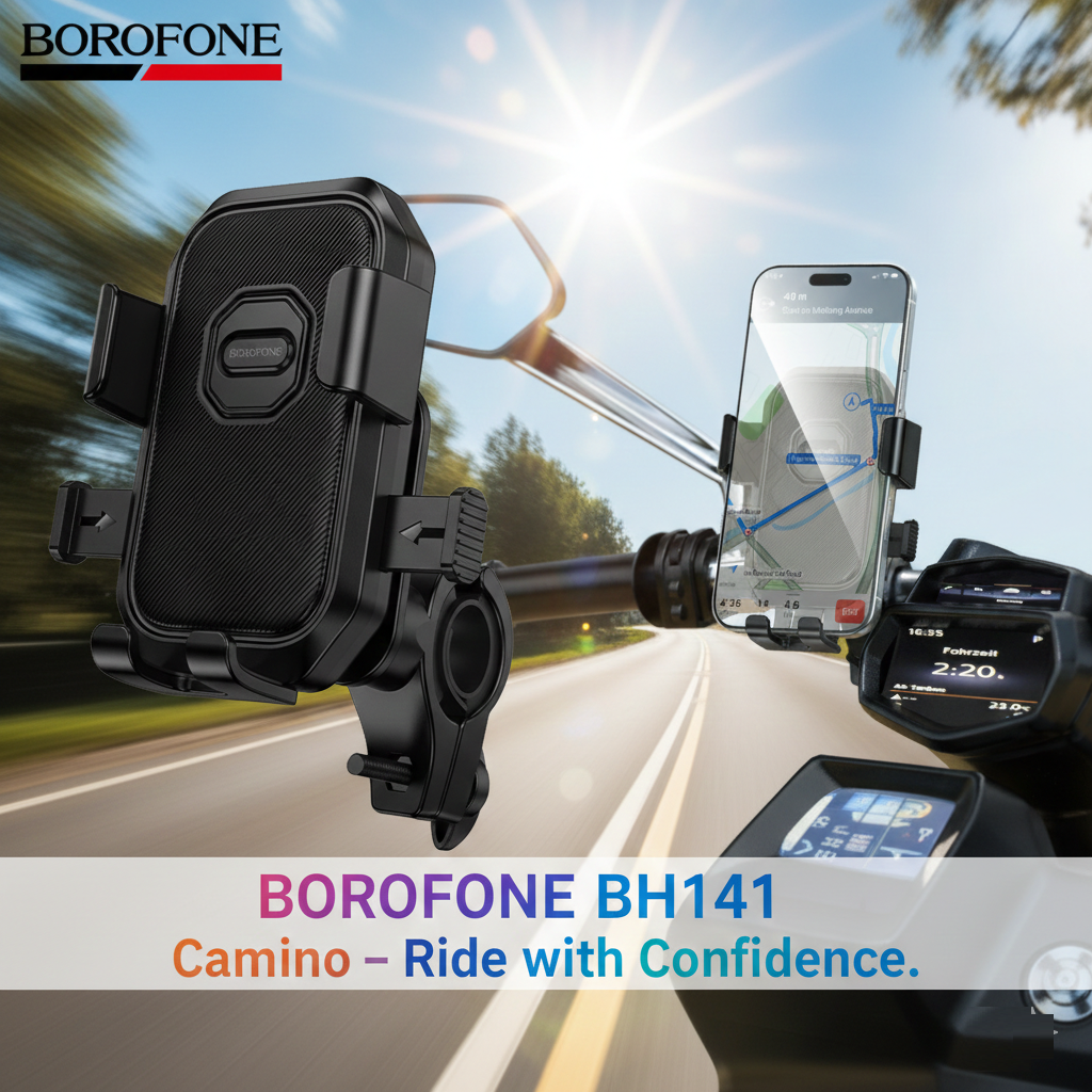 Borofone BH141 Bike Mount Heavy-Duty Smartphone Handle Bar Holder for Motorcycles & Bicycle
