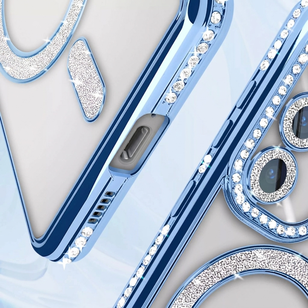 For Samsung Galaxy A37 5G Case, MagSafe Magnetic Diamond Rhinestone Glitter Crystal Bling Shockproof Cover