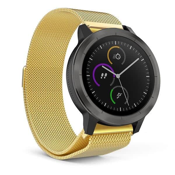 Garmin Vivoactive 3 Replacement Wristband Milanese Stainless Steel Watch Wrist Band Bracelet Kit Loop Strap