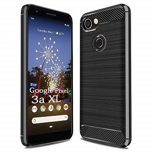 Google Pixel 3a XL Case, Carbon Fiber Shockproof Heavy Duty Rugged Case Cover