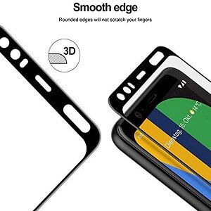 (2 Pack) Google Pixel 4 Black Full Cover Tempered Glass LCD Screen Protector Film Guard