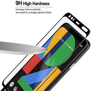 (2 Pack) Google Pixel 4 Black Full Cover Tempered Glass LCD Screen Protector Film Guard