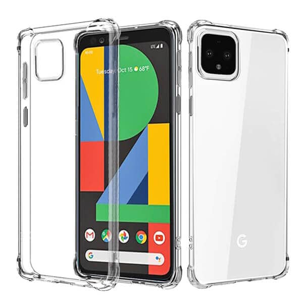 Google Pixel 4 XL Clear Case Shockproof Tough Hard Gel Clear Transparent Anti knock Air Cushion Case Cover