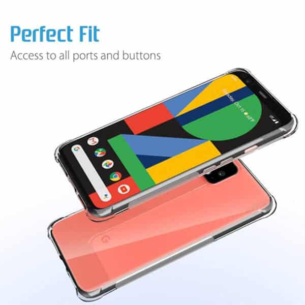 Google Pixel 4 XL Clear Case Shockproof Tough Hard Gel Clear Transparent Anti knock Air Cushion Case Cover