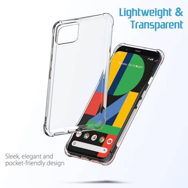 Google Pixel 4 XL Clear Case Shockproof Tough Hard Gel Clear Transparent Anti knock Air Cushion Case Cover