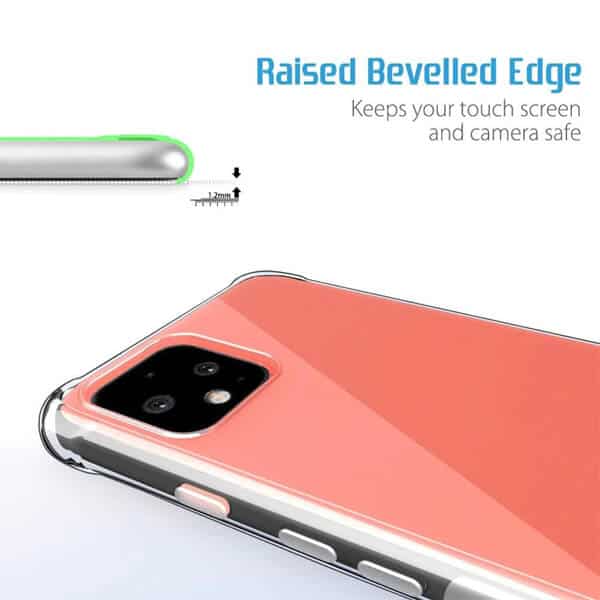 Google Pixel 4 XL Clear Case Shockproof Tough Hard Gel Clear Transparent Anti knock Air Cushion Case Cover