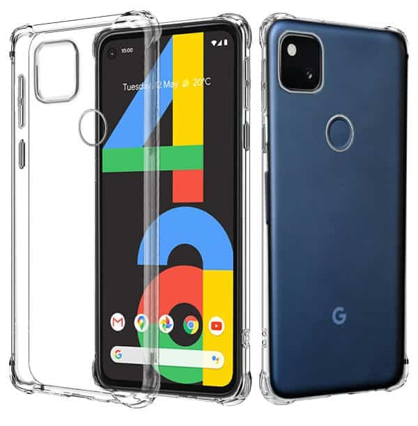 Google Pixel 4A Clear Case Shockproof Tough Transparent Anti knock Heavy Duty Cover