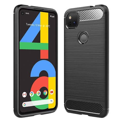 Google Pixel 4A Shockproof Case Heavy Duty Rugged Anti Knock Cover (Black)
