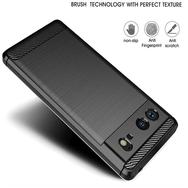 Google Pixel 6 Case Shockproof Heavy Duty Rugged Anti Knock Back Cover (Black)