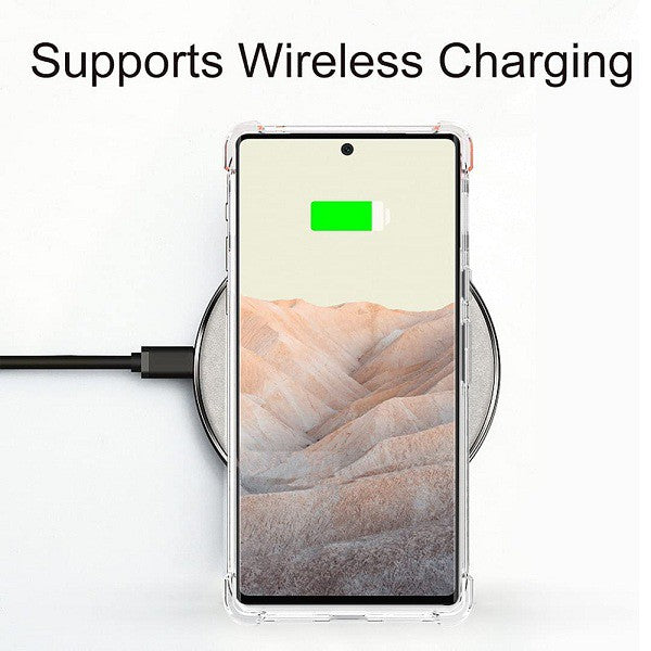 Google Pixel 6 Clear Case Shockproof Tough Gel Clear Transparent Air Cushion Cover (Transparent)