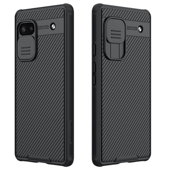 Google Pixel 6A Nillkin Case, CamShield Series Shockproof Heavy Duty Protective Case With Slide Camera Cover - Black