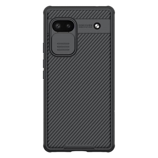 Google Pixel 6A Nillkin Case, CamShield Series Shockproof Heavy Duty Protective Case With Slide Camera Cover - Black