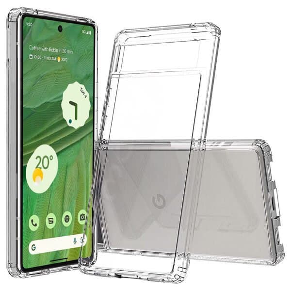 For Google Pixel 7 | 7 Pro Clear Case Slim With 4 Corners [Shock Absorption] Hard Back Soft Bumper Cover