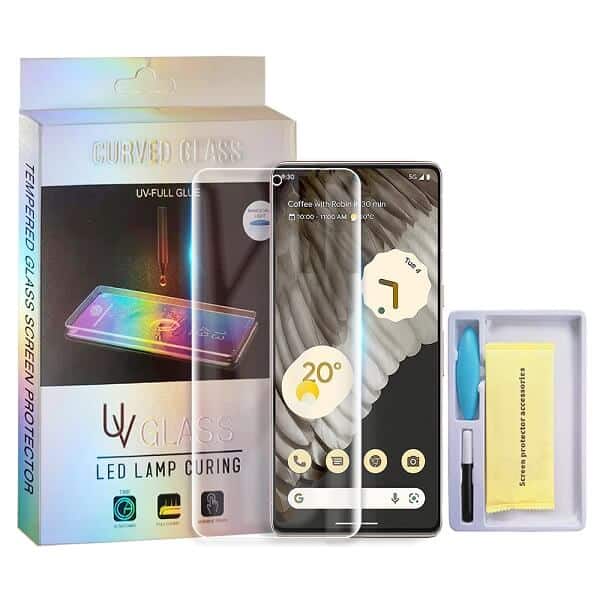 Google Pixel 7 Pro UV Liquid Gel Tempered Glass Screen Protector Film Guard (Clear)
