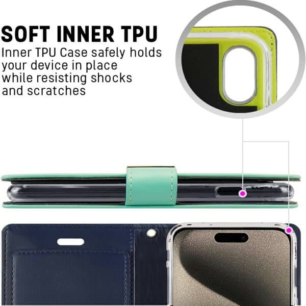 Goospery Apple iPhone 15 Pro Max Rich Diary Wallet Flip Case Leather Card Slots Magnetic Cover