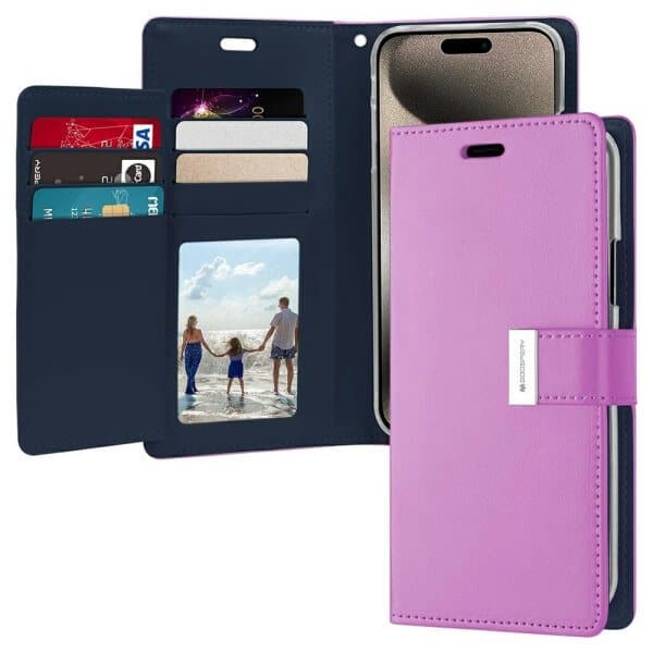 Goospery Apple iPhone 15 Pro Max Rich Diary Wallet Flip Case Leather Card Slots Magnetic Cover