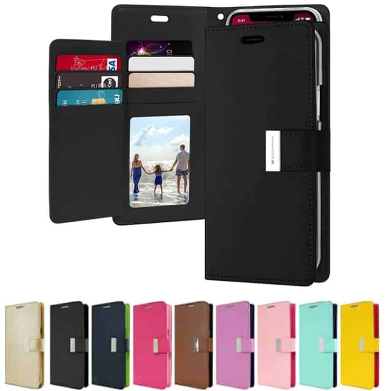Goospery For Apple iPhone 11 11 Pro 11 Pro Max Rich Diary Wallet Flip Case Leather Card Slots Magnetic Cover
