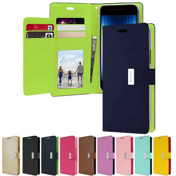 Goospery For Apple iPhone SE 2022202087 Rich Diary Wallet Flip Case Leather Card Slots Magnetic Cover