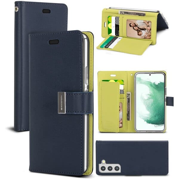 Goospery For Samsung Galaxy S22 | S22+ /S22 Plus | S22 Ultra Rich Diary Wallet Flip Case Leather Card Slots Magnetic Cover