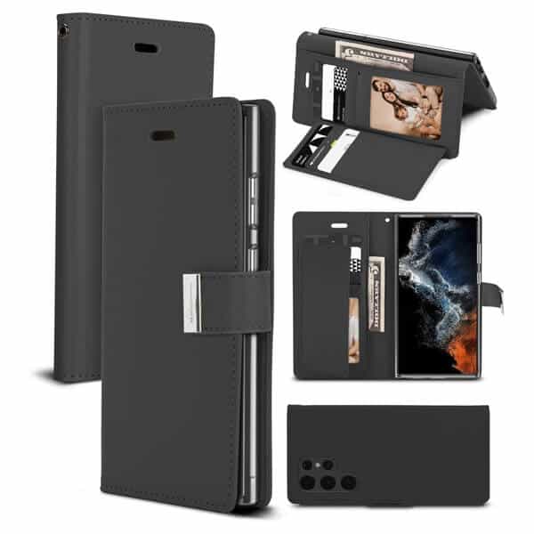 Goospery For Samsung Galaxy S22 | S22+ /S22 Plus | S22 Ultra Rich Diary Wallet Flip Case Leather Card Slots Magnetic Cover