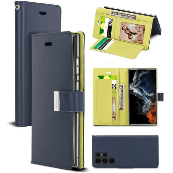 Goospery For Samsung Galaxy S22 | S22+ /S22 Plus | S22 Ultra Rich Diary Wallet Flip Case Leather Card Slots Magnetic Cover