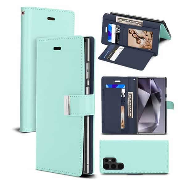 Goospery Samsung Galaxy S24, S24+ S24 Plus & S24 Ultra Rich Diary Wallet Flip Case Leather Card Slots Magnetic Cover