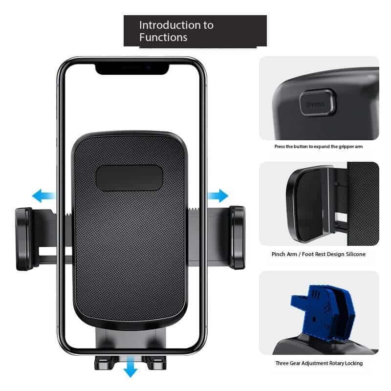 Universal 360° Rotatable Cell Phone Holder Mount, Dashboard Windscreen Car Cradle Stand for iPhone Samsung Google Oppo Nokia Moto