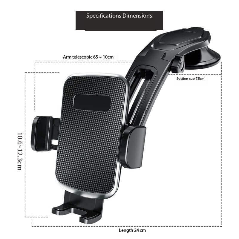 Universal 360° Rotatable Cell Phone Holder Mount, Dashboard Windscreen Car Cradle Stand for iPhone Samsung Google Oppo Nokia Moto