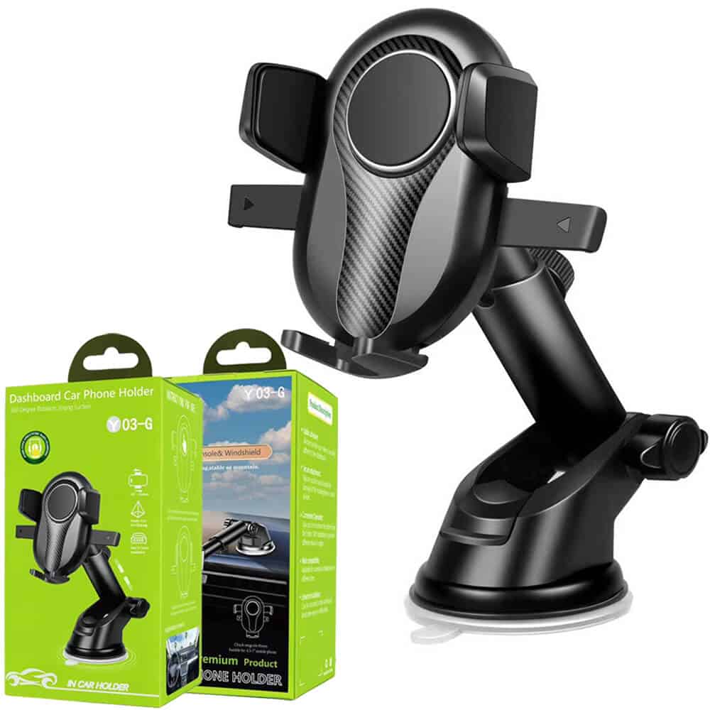 Y03-G 360 Degree Rotating Car Mobile Phone Holder Stand in Car GPS Windshield /Dashboard Mount Holder