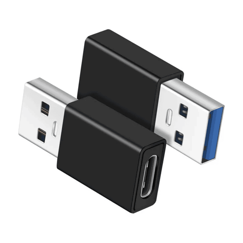 [3 Pack] USB C Female to USB A Male Adapter Charge Converter OTG Connector for Laptops & Mobile Phones - Black