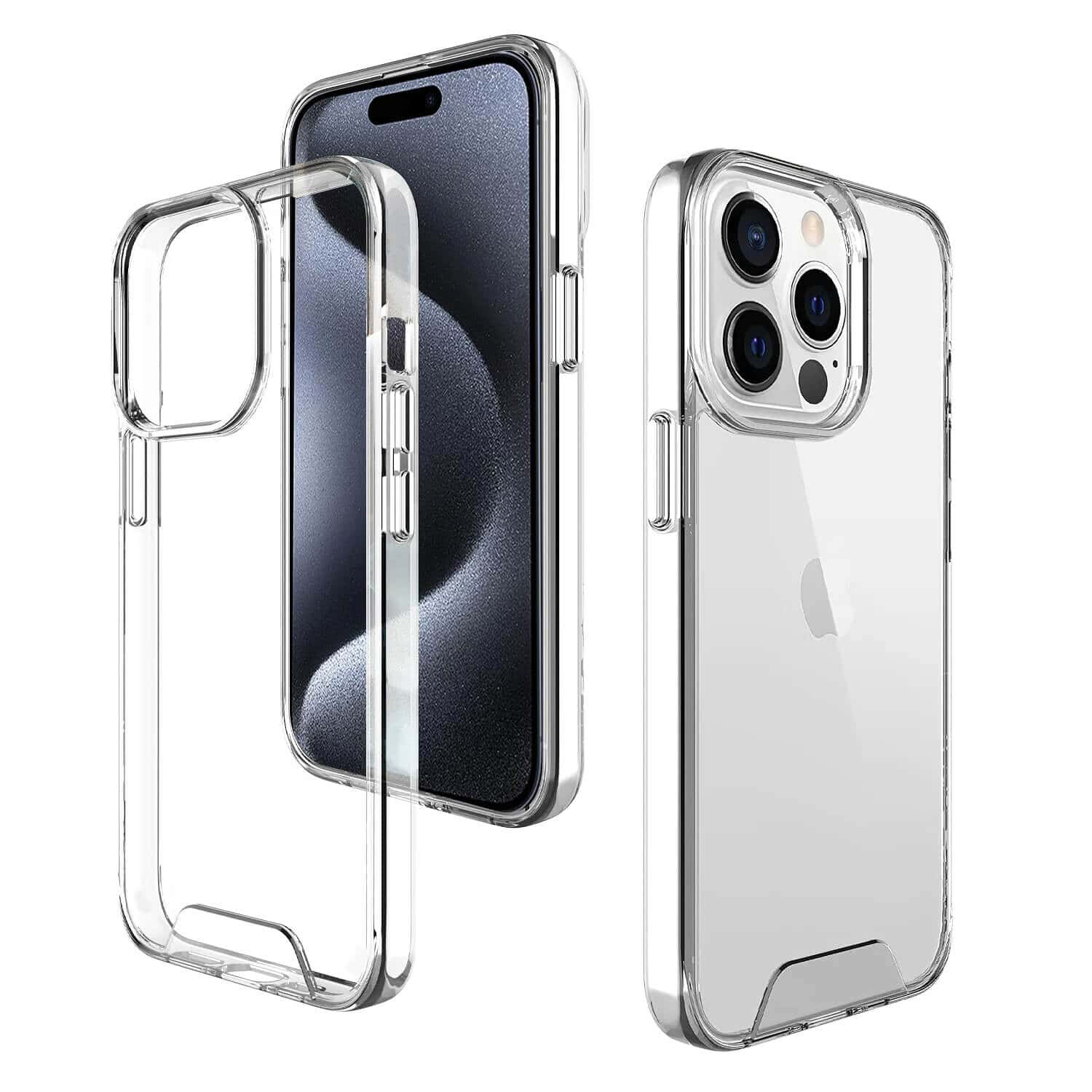 Space Clear Case For Apple iPhone 15 Pro Max 15 Plus Anti-Shock Clear Hard Transparent Shockproof Cover