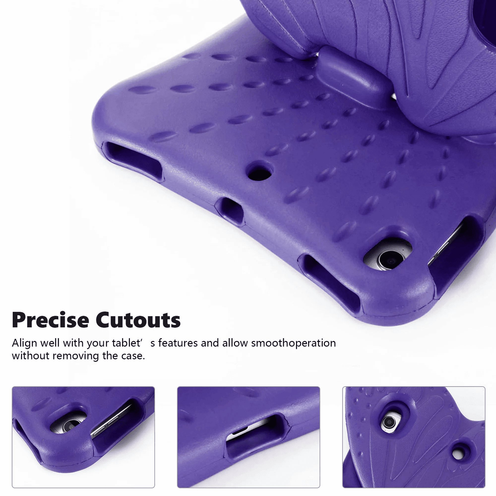 For Apple iPad 10.2 inch 9th/8th/7th Gen /Pro 10.5/Air 3 Kids Case, Butterfly Shockproof Handle Eva Stand Protective Shockproof Cover