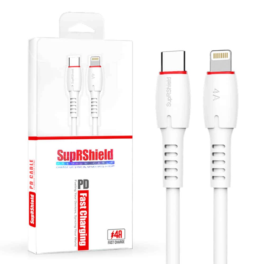 SupRShield PD 20W 4A USB Type C to Lightning Super Fast Charging Charger Data Sync Cable Cord For Apple iPhone /iPad /AirPods Pro/iPod