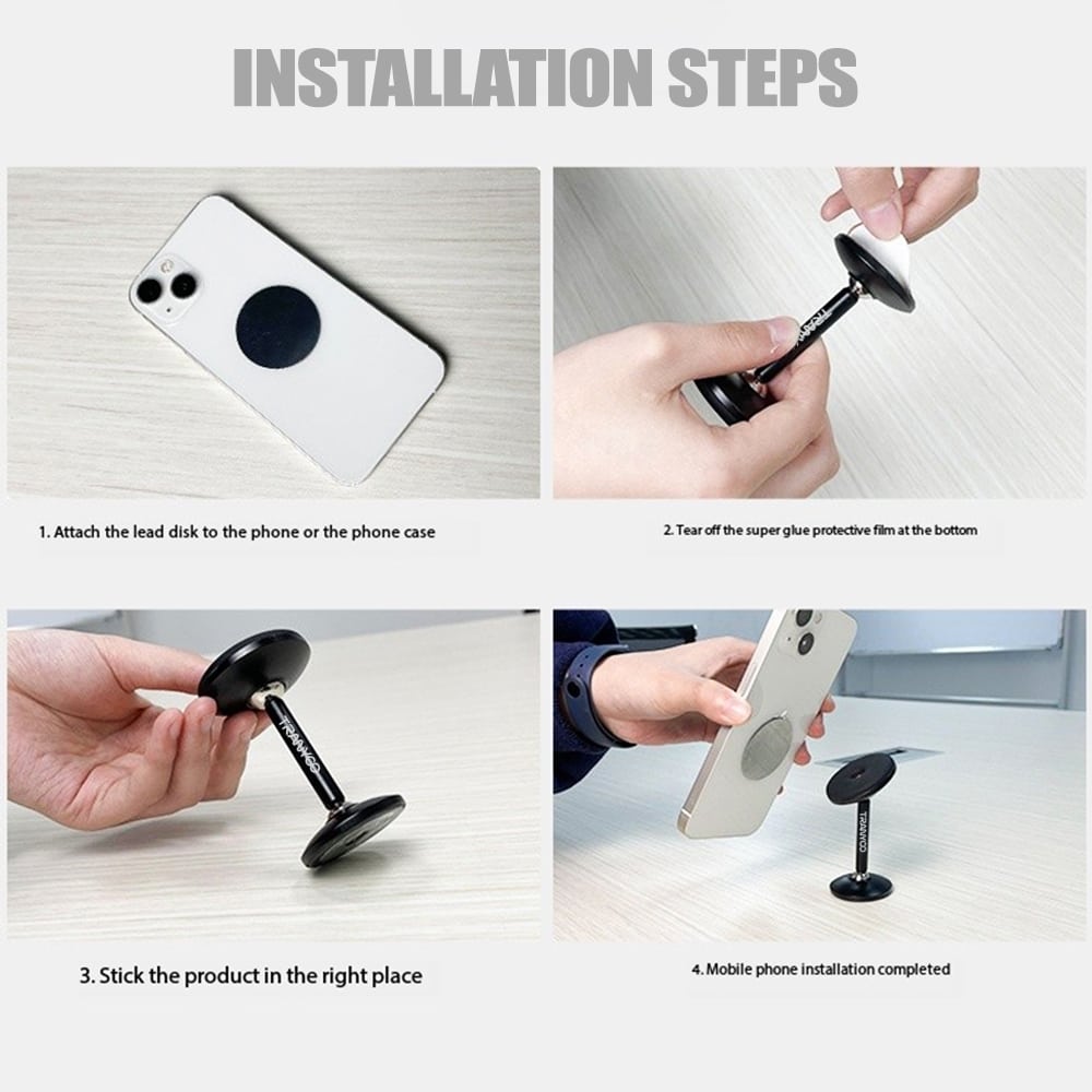 Tranyoo 360 Degree Rotating Strong Magnetic Suction Car Dashboard/Desktop Mobile Phone Holder For iPhone/Samsung/Google/Oppo/Nokia/Xiaomi/TCL/Vivo