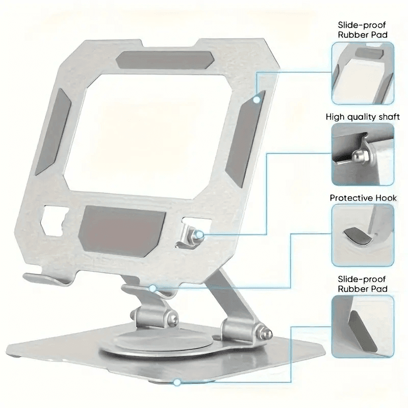 Adjustable Aluminum for 4-16 Inch Tablet Mount Alloy Metal Desk Mobile Phone Holder Stand For iPhone iPad Tablet Tab Notebook Desktop