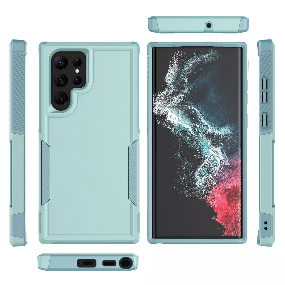 For Samsung Galaxy S25|S25+Plus/S24/S24+Plus Ultra 3in1 Case Drop Resistant Defender Tradies Hybrid Heavy Duty Rugged Shockproof Tough Cover