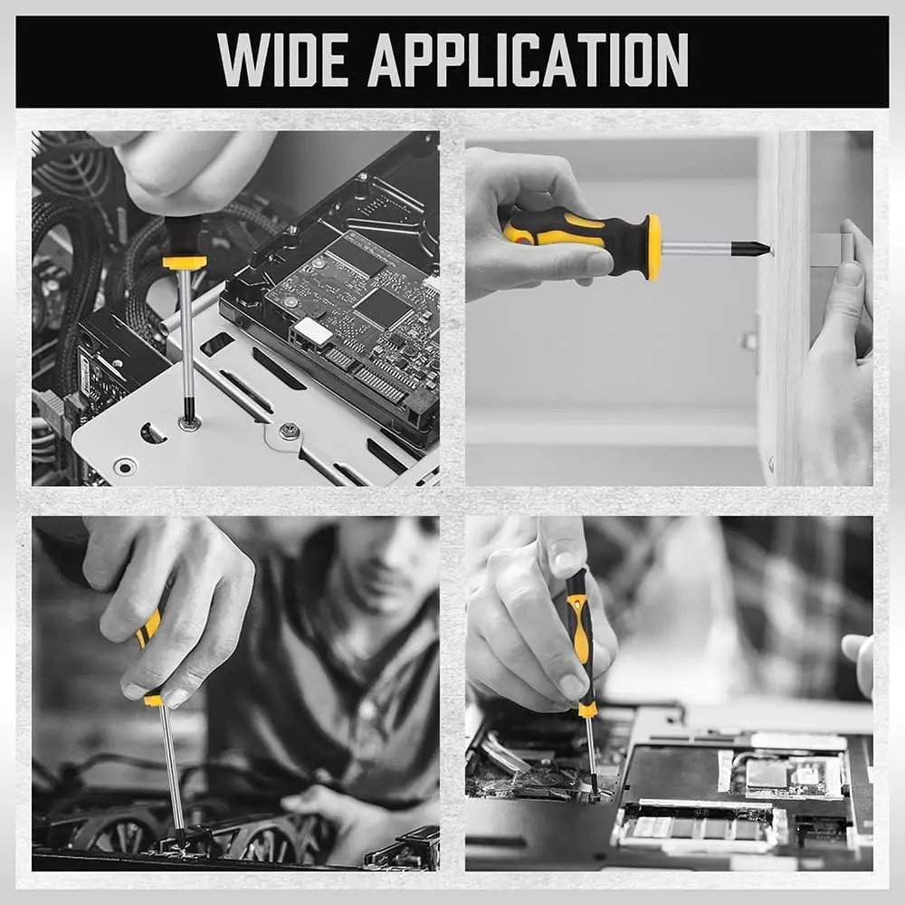 43 Pieces Magnetic Screwdrivers Set with Storage Box, Includes Slotted, Phillips, Hex, Posidrive, Trox, Magnetizer Demagnetizer Tools Set Household Home Repair Kit