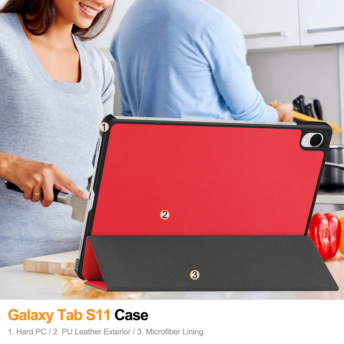 For Samsung Galaxy TAB S11 Folio Smart Leather Magnetic Stand Case Cover