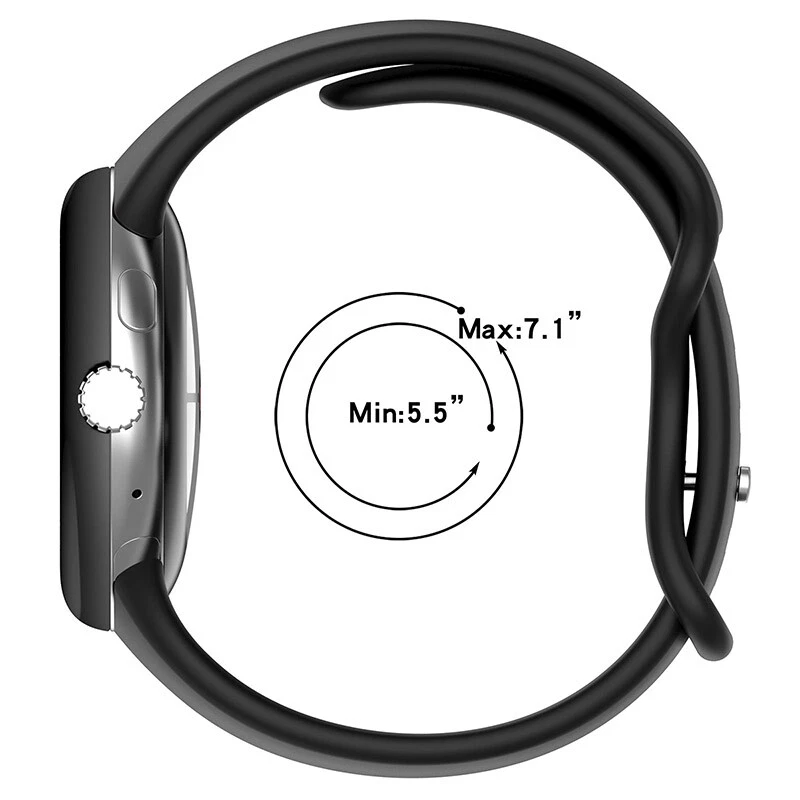 For Google pixel Watch 4 41 MM/45 MM Band Silicone Wristband Adjustable Silicone Rubber Watch Band Kit