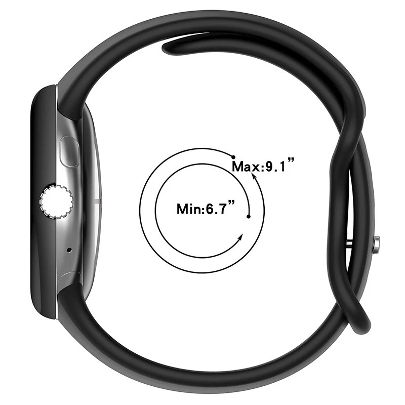 For Google pixel Watch 4 41 MM/45 MM Band Silicone Wristband Adjustable Silicone Rubber Watch Band Kit