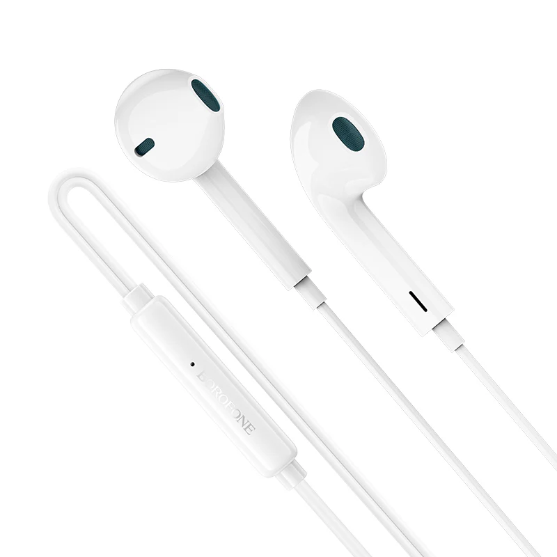 BOROFONE BM100 USB Type C Wire Controlled Digital Earphones Headphone With Microphone Supports Calls Audio Plug Wired Headset