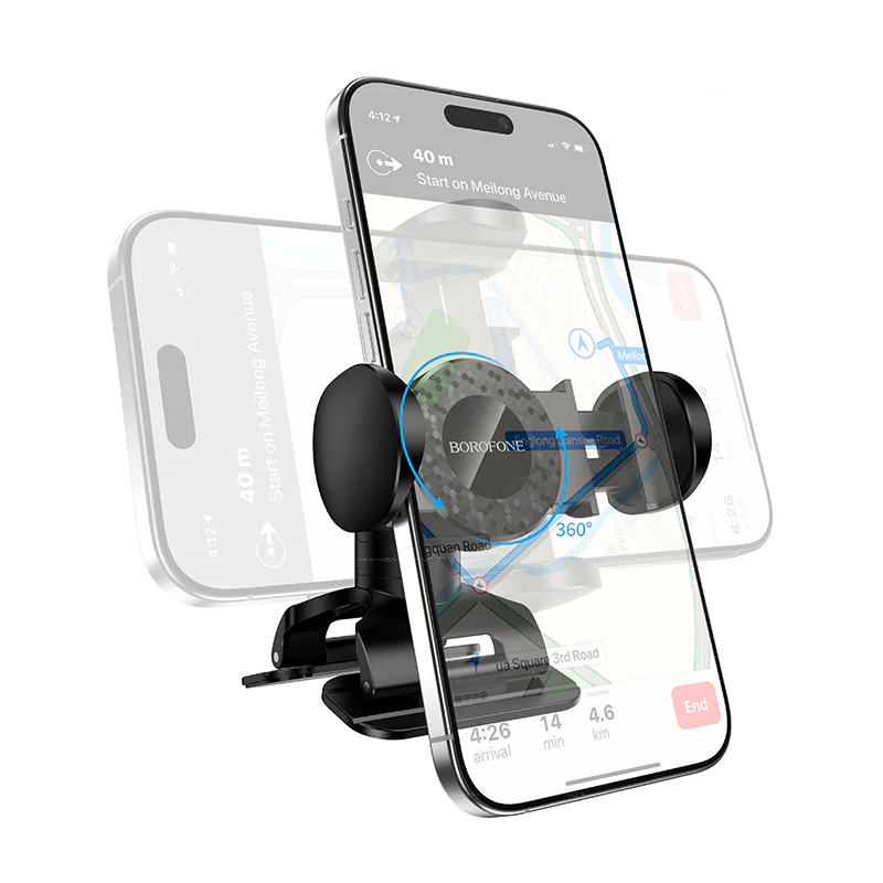 Borofone BH142 360 Degree Rotating For Curved Dashboard Surface Car Mount Mobile Phone Holder For Dashboard Stable Grip Universal Fit