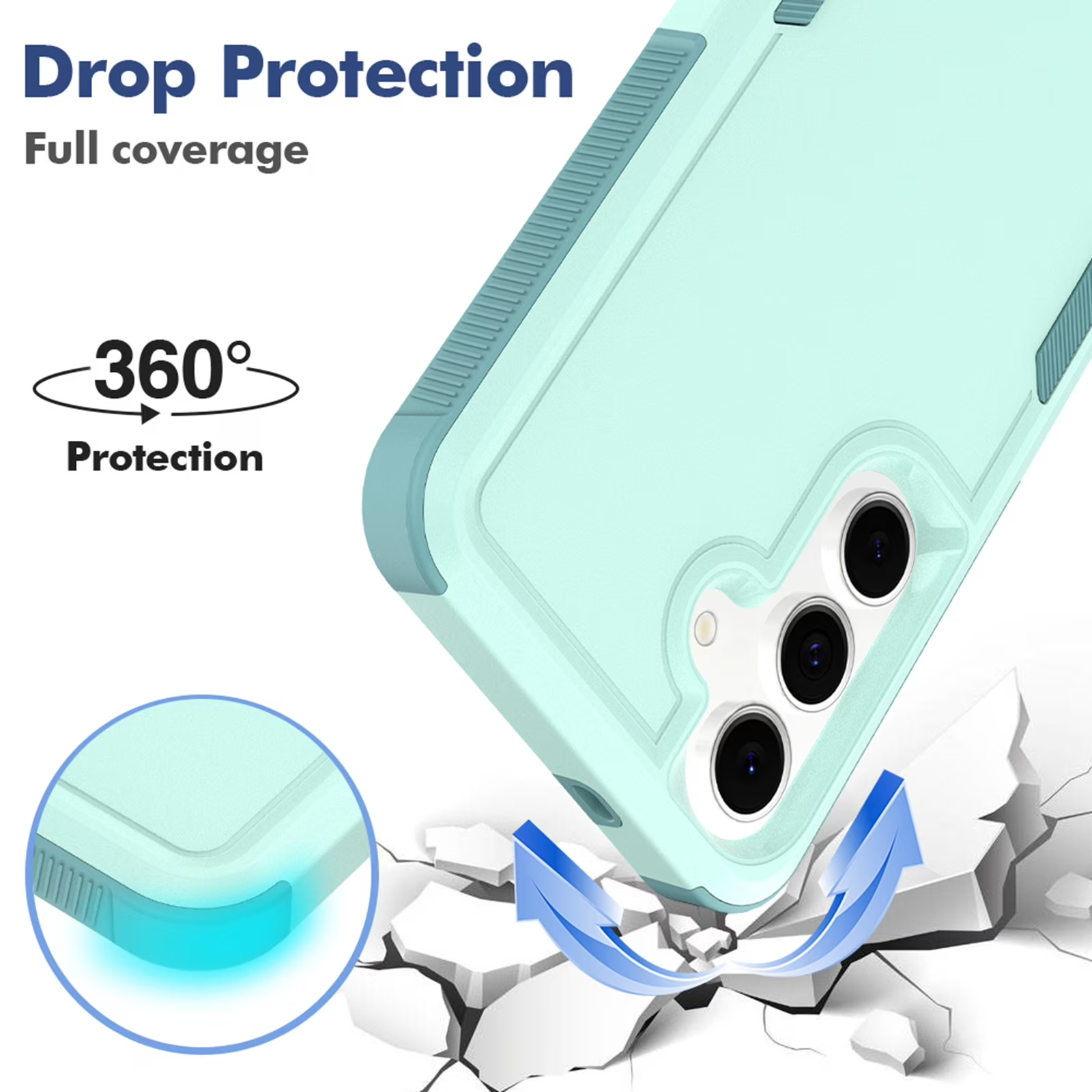 For Samsung Galaxy A05S A15/A16/A17/A25/A26 A35 A55 A57 5G 3in1 Case Drop Resistant Defender Tradies Heavy Duty Rugged Shockproof Cover