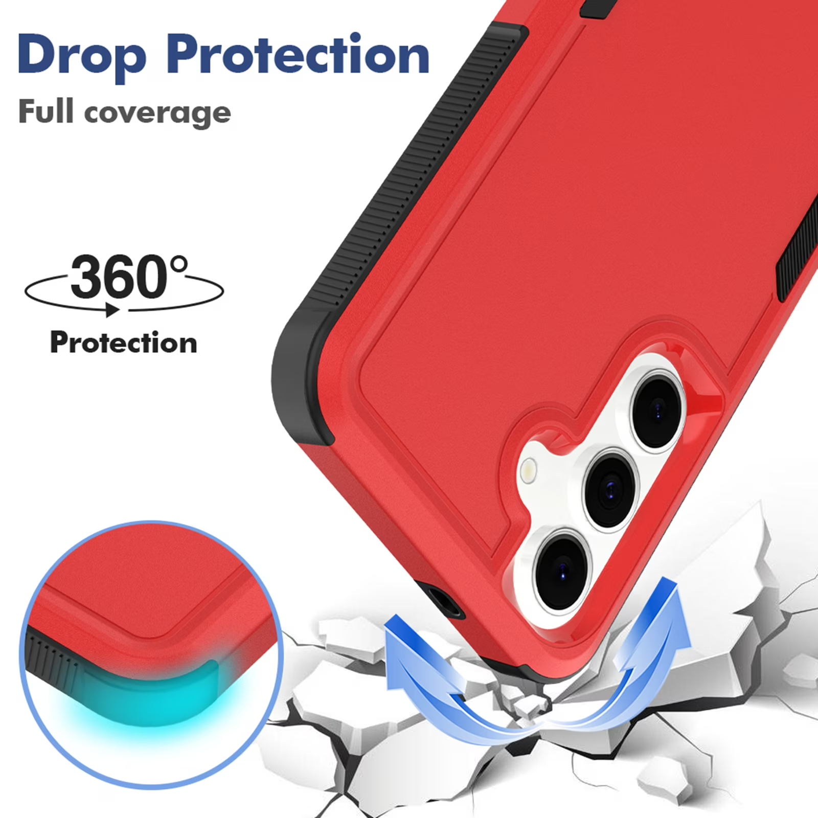For Samsung Galaxy A05S A15/A16/A17/A25/A26 A35 A55 A57 5G 3in1 Case Drop Resistant Defender Tradies Heavy Duty Rugged Shockproof Cover
