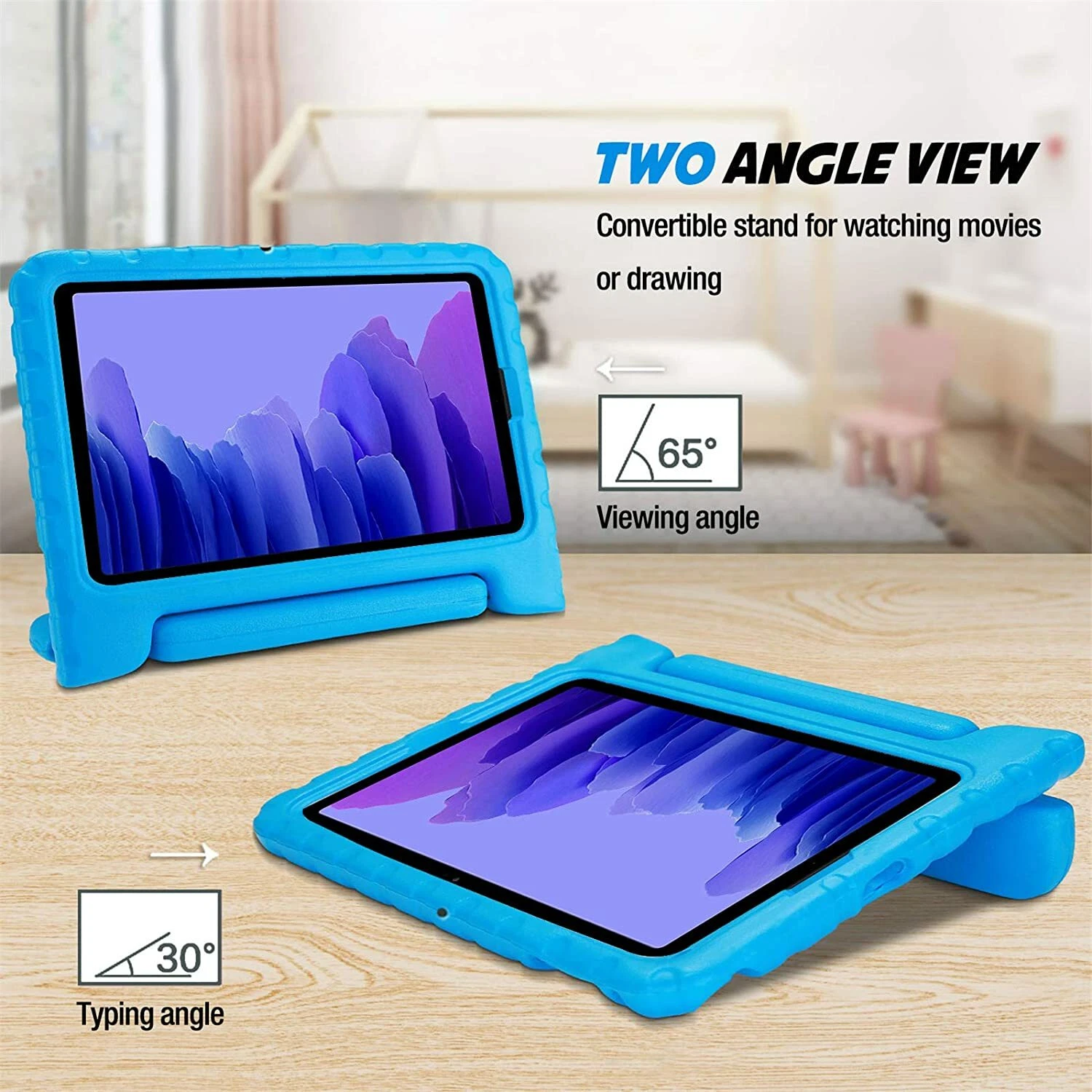 For Samsung Galaxy Tab A9+/ A11+/S7/S8/S9/S9FE/S10FE/S10Lite/S11 Kickstand Shockproof Heavy Duty Handle Stand Cover