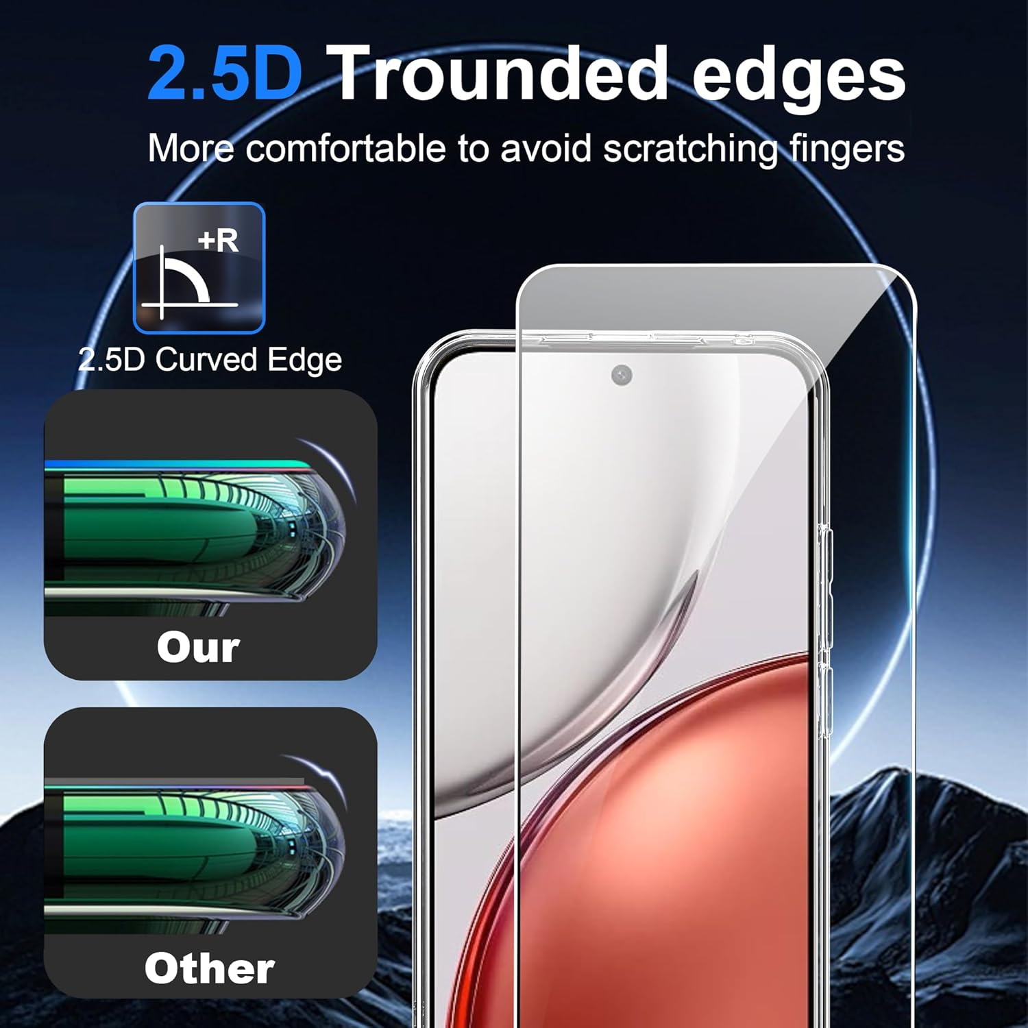 [2 Pack] For Honor X9D 5G | Honor Magic 8 Pro 5G SupRShield Tempered Glass LCD Screen Protector Film Guard (Clear)