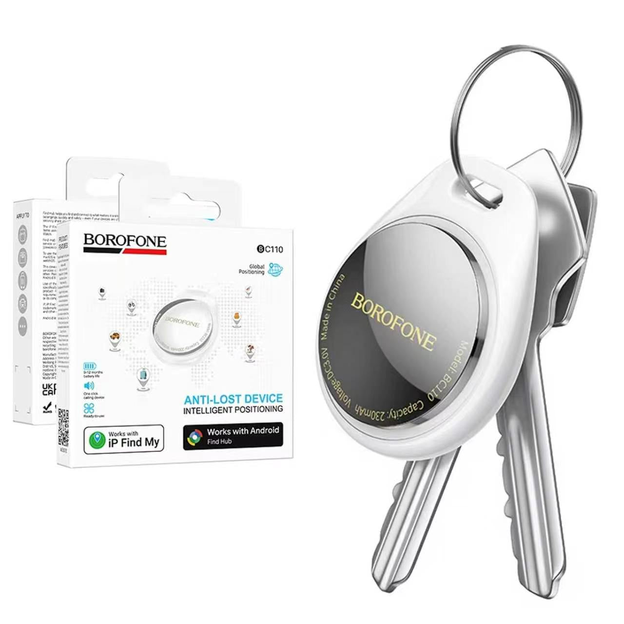 Borofone BC110 Smart GPS Tracker Smart Finder Tag | Works with iOS & Android Devices